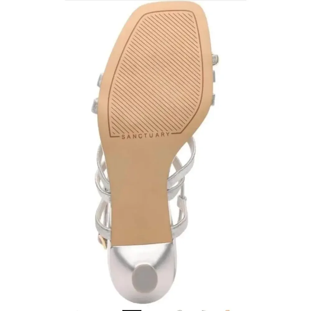 NWT Sanctuary Beyond Strappy Toe Thong Sandal with Leather Lining, Ankle sz 9.5